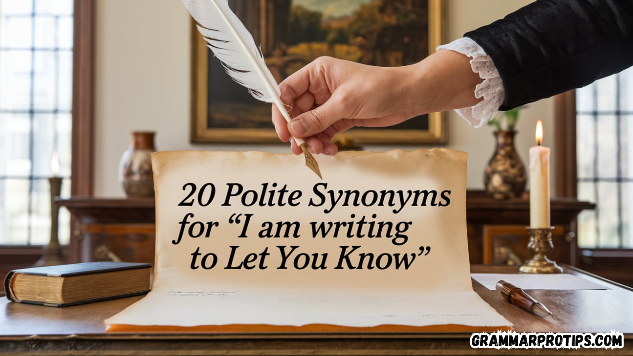 20 Polite Synonyms for “I Am Writing to Let You Know”