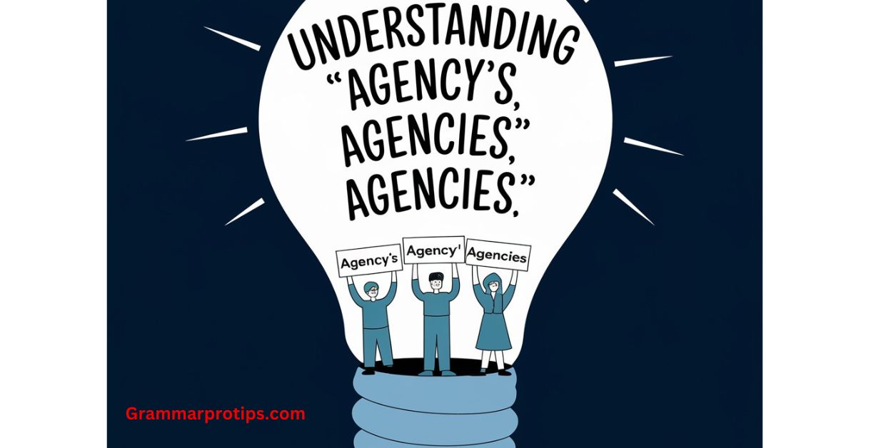 Understanding “Agency’s,” “Agencies’,” and “Agencies”: