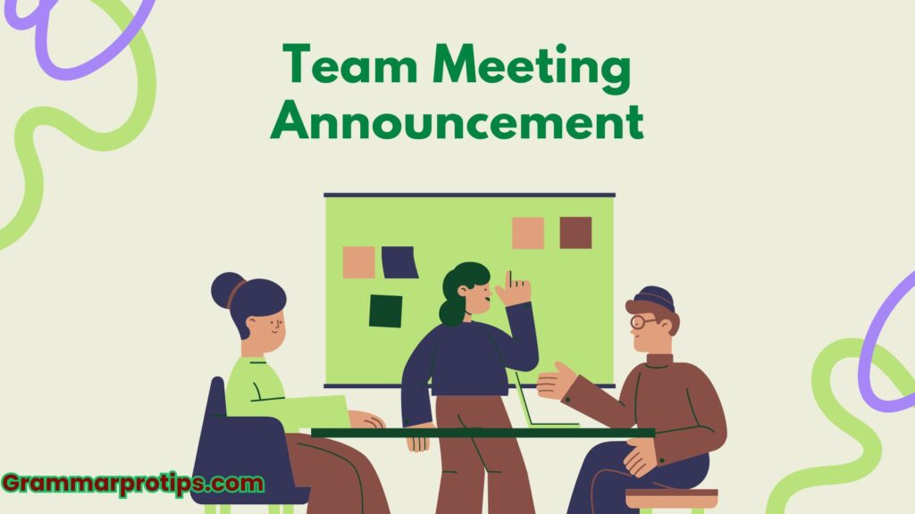 Team Meeting Announcement