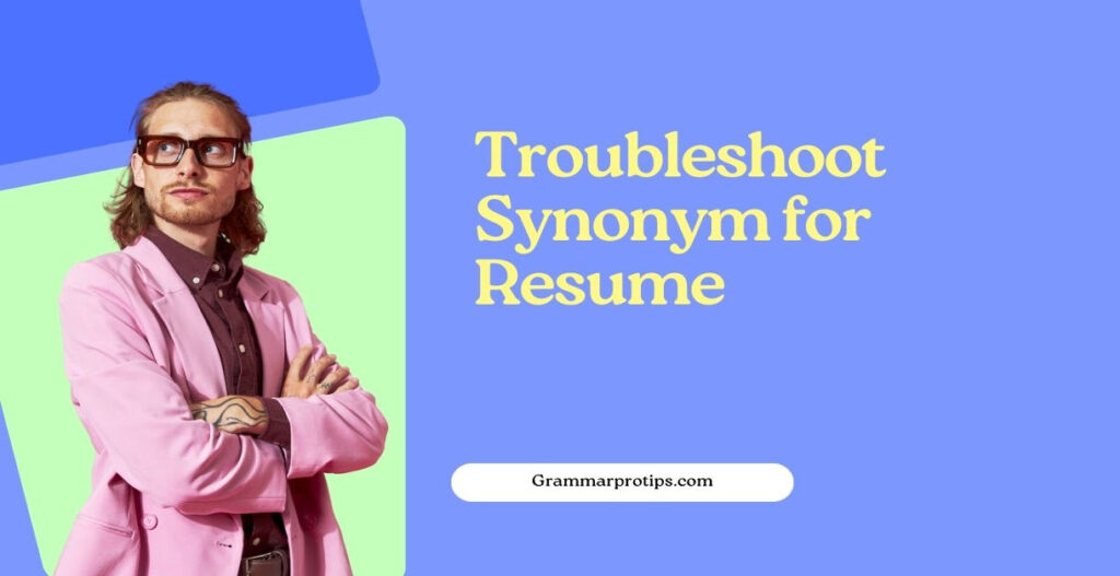 Troubleshoot Synonym for Resume