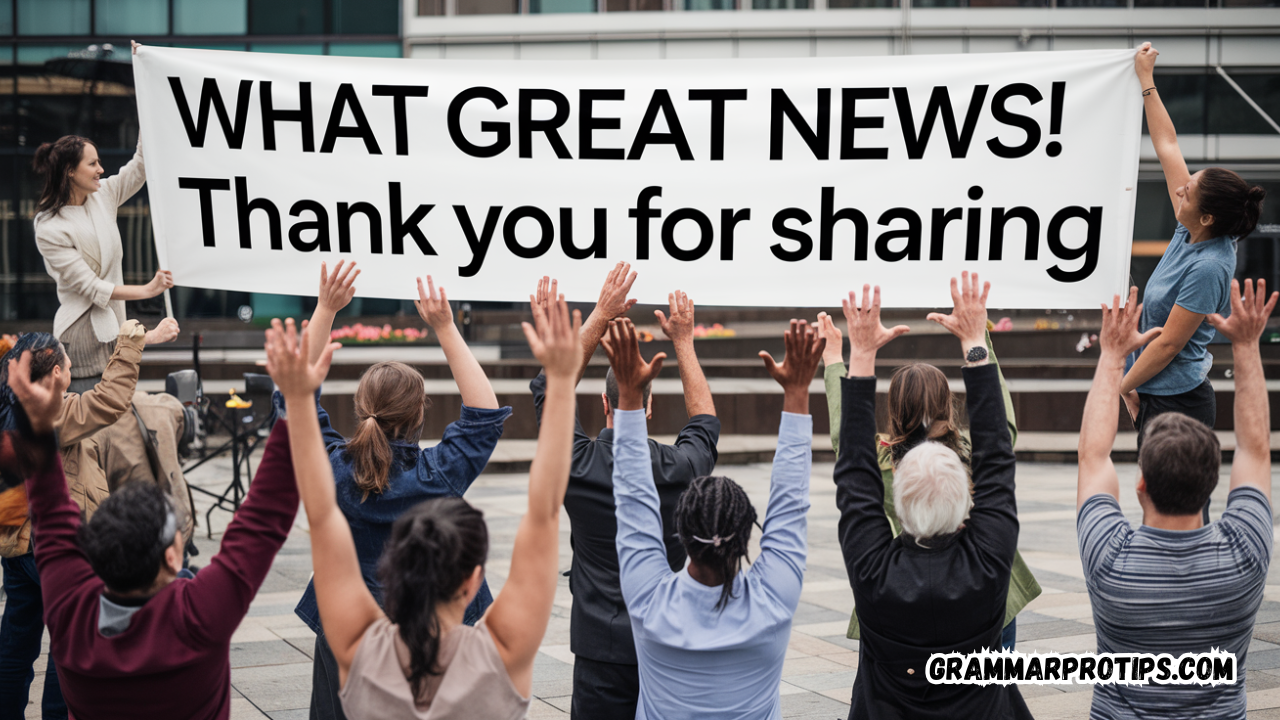 What Great News! Thank You for Sharing