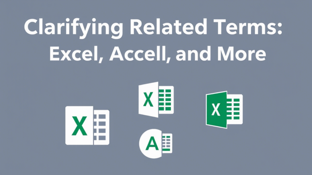 Clarifying Related Terms Exel, Accel, and More