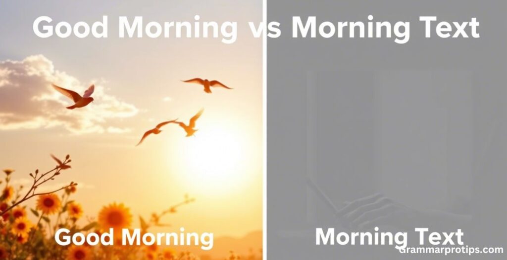 Good Morning vs Morning Text