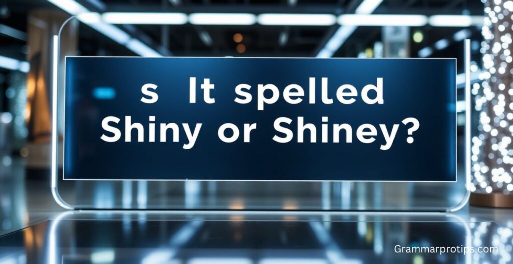 Is It Spelled Shiny or Shiney