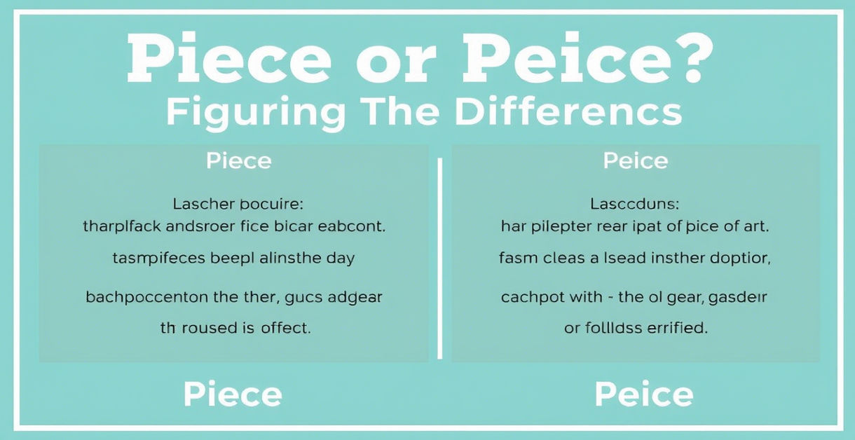 Piece or Peice Figuring Out The Differences