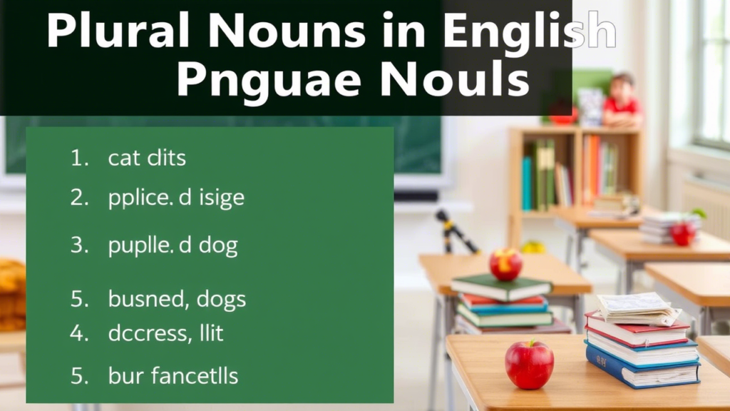 Plural Nouns in English Language Rules