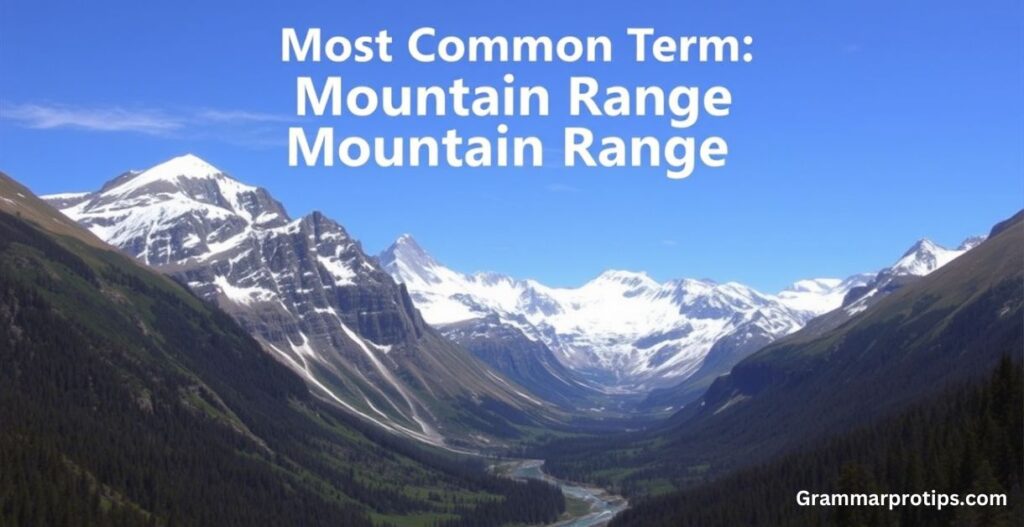 The Most Common Term Mountain Range