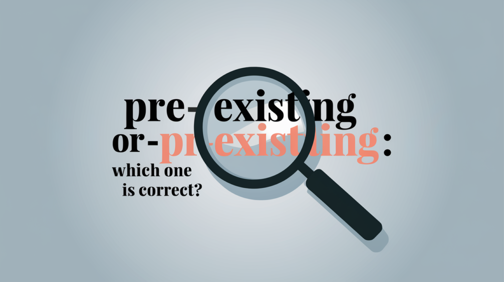 Pre-Existing vs Preexisting