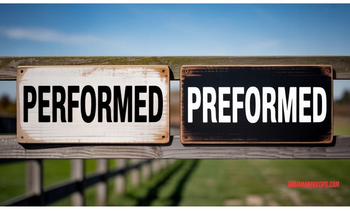 Performed vs Preformed
