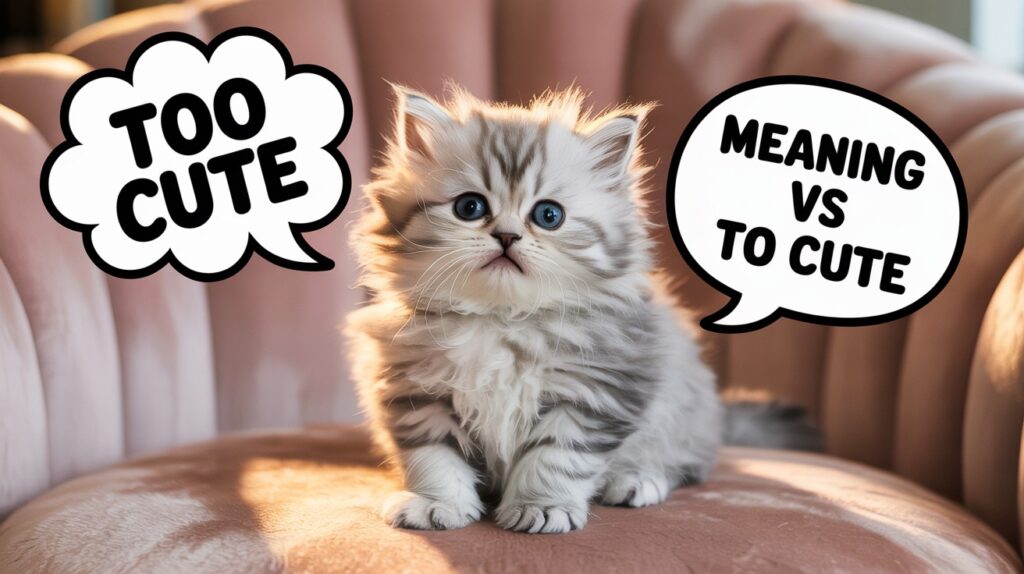 Too Cute Meaning Vs To Cute
