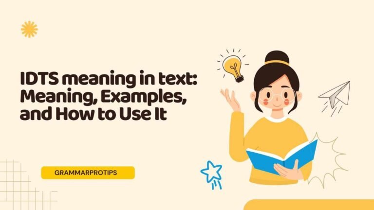 IDTS meaning in text: Meaning, Examples, and How to Use It